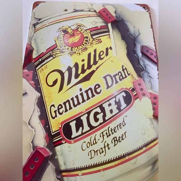 Miller Genuine Draft - Miller Lite Metal Sign - Picture 3 of 4